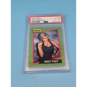 Missy Hyatt 1991 Impel Wrestling Wcw Rookie Card #158 Psa 6 Graded